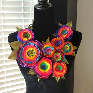 Handmade Mexican flower necklace